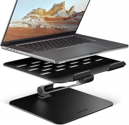Hliníkový stojan na notebook AXAGON 10–17,3" s nastaviteľným sklonom, čierny