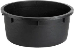 Plastová nádoba na vodu 220–230 l, priemer 80 cm, výška 54 cm, čierna
