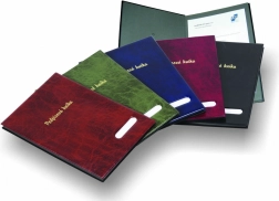 Podpisová kniha lesklá čierna so 14 deliacími listami