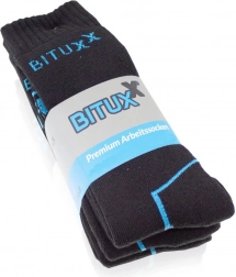 Pracovné a športové dlhé ponožky, čierne, 12 párov