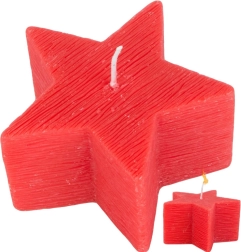 Vianočná sviečka v tvare hviezdy