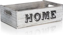 Drevená dekoračná krabička HOME 29 × 18 × 9 cm
