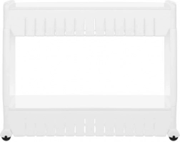 Mobilná kuchynská alebo kúpeľňová polička na kolieskach biela