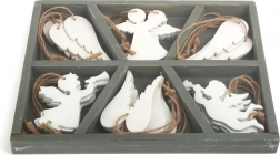 Drevené vianočné ozdoby anjel