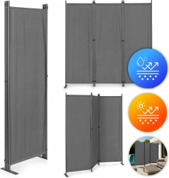 Skladací Trojpanelový Paraván do Záhrady a Miestnosti 167x164 cm Sivý MultiGarden