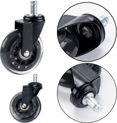 Gumené koliesko pre stoličku transparentné tiché