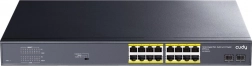 gigabitový poe+ switch 16× rj45, 2× sfp, 200 w