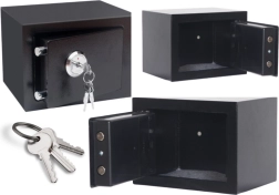 Domáci oceľový trezor na kľúč, čierny 35 × 25 × 25 cm