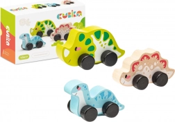 Veselí dinosaury - drevený set 3 diely