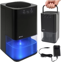 Odvlhčovač vzduchu s LED podsvietením a časovačom RUHHY, čierny