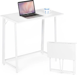 Skladací počítačový stôl 80 × 45 cm biely modernhome