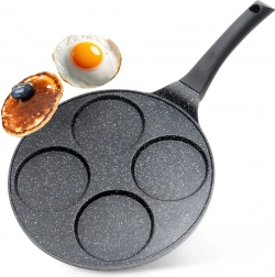 Granitová panvica na vajcia so 4 otvormi BLACK LINE 26 cm