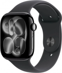 Apple Watch Series 11 GPS 46 mm hliníkové puzdro onyx, športový remienok čierny S/M