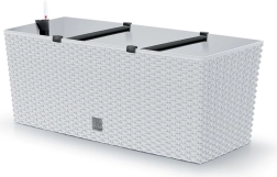 Samozavlažovací truhlík Rato case 60 cm biely