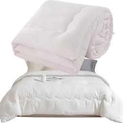 Celoročná priedušná teplá zimná prikrývka 160 × 200 cm biela