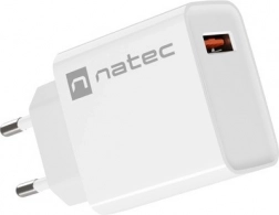 sieťová nabíjačka NATEC Ribera 1× USB‑A 18 W biela