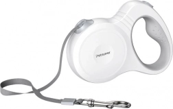 Automatické samonavíjacie vodítko pre psov Petsuper 5 m biele