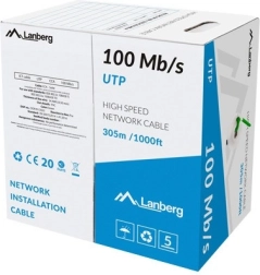 LAN kábel UTP 100 Mb/s 305 m CCA zelený