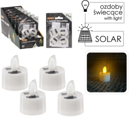 Sada solárnych LED čajových lampášikov, 4 ks