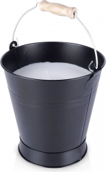 Vonná citrónová sviečka v kovovom vedierku 16 × 18 cm