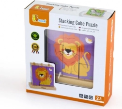 Viga zasúvacie kocky safari – drevené kubusy pre deti, 9 kociek