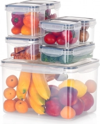 Sada vzduchotesných dóz na potraviny s vekom a tesnením, 7 ks