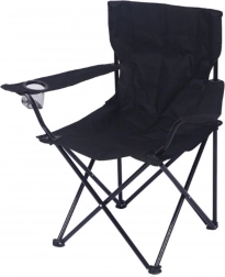 Skladacie turistické rybárske kreslo - čierna farba