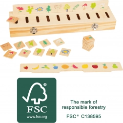 Drevená motorická vzdelávacia hračka pre triedenie Small Foot