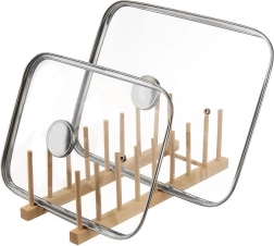 Drevený stojan na pokrievky a taniere 35,5 × 13,5 × 11 cm