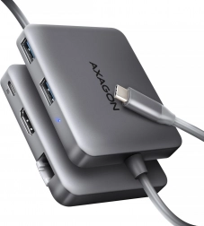 Axagon HMC-5HL USB‑C hub 5v1 s HDMI 4K/60 Hz, GLAN a PD 100 W