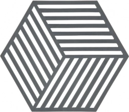 Podložka pod horúce nádoby Zone Hexagon – Tmavosivá