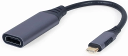 adaptér usb‑c na hdmi 4k 60 hz, sivý, 15 cm