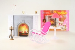 Glorie sada s krbom a nábytkom pre bábiky