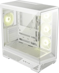 Počítačová skriňa MSI MAG PANO 130R PZ, biela, tvrdené sklo