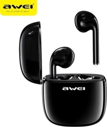 Bluetooth slúchadlá čierne s nabíjacou stanicou