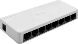 Sieťový prepínač QOLTEC 8× RJ45, 100 Mb/s Fast Ethernet LAN