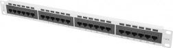 Patch panel 24 portov 1U Cat6, sivý