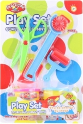 Modelovacia sada pre deti s rýhovačom, nožničkami a valčekom