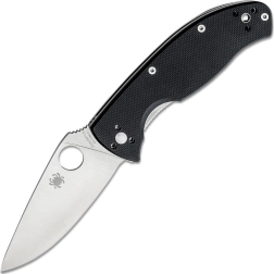 Spyderco Tenacious vreckový nôž, hladké ostrie, satén, čierna G10