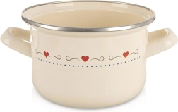 Smaltovaný hrniec TONCA 16 cm, 1,4 l – krémový