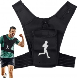 Bežecká vesta s puzdrom na telefón a reflexnými prvkami