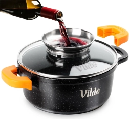 Granitový hrniec so sklenenou pokrievkou TERRUNA AROMA 16 cm, 1,2 l