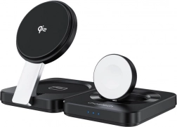 Skladacia magnetická bezdrôtová nabíjačka 3 v 1 CHOETECH Qi2 pre iPhone, Apple Watch a AirPods