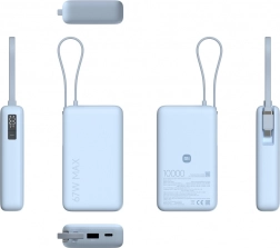Powerbanka 10000 mAh s integrovaným káblom 67 W Ice Blue
