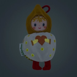 Vianočná plyšová dekorácia biela elfka Mimmi Lilliputiens