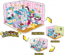 qman neobmedzené nápady dievčenská izba 3v1 stavebnica (194 dielikov)