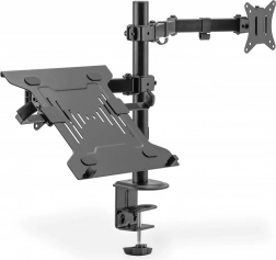 Stolový držiak na monitor s držiakom na notebook 1x LCD 32" 9 kg, 1x notebook 15,4" 4 kg