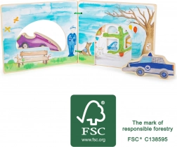 Drevená Interaktívna Knižka Polícia Small Foot