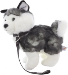 Plyšový husky s vodítkom 25 cm