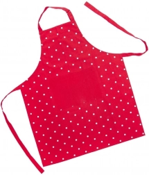 Bavlnená kuchynská zásterka s bodkami TEČKA, červená